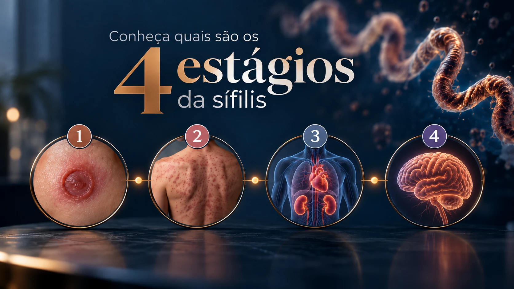 Os 4 estágios da sífilis (e por que a fase sem sintoma é a que mais engana)